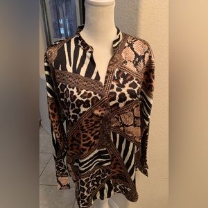Pretty Animal Print Blouse - Small